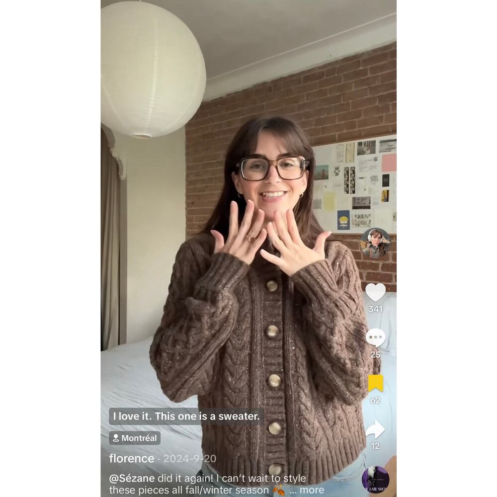 [SOLD] La Maille Sezane Andina Jumper in Heather Brown Size S✨ - Picture 9 of 15
